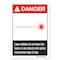 Signmission OSHA, Laser Radiation Do Not Stare Into Beam Or View Directly, 24in X 18in Decal, D-1824-L-19875 OS-DS-D-1824-L-19875 - alternate 1